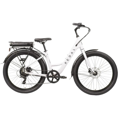 Pedal Comet 3 Disc Electric Hybrid Bike in Pearl White